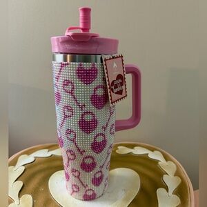 Wellness Valentine’s Day Double Wall Stainless Steel Tumbler with Locks & Keys